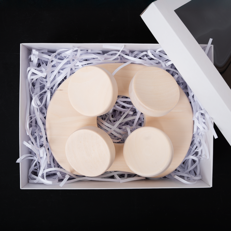 Saunakissen für die Sauna, im Geschenkkarton, Espenholz