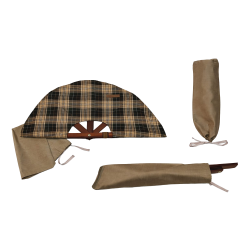 Saunaventilator, dunkel kariertes Material 