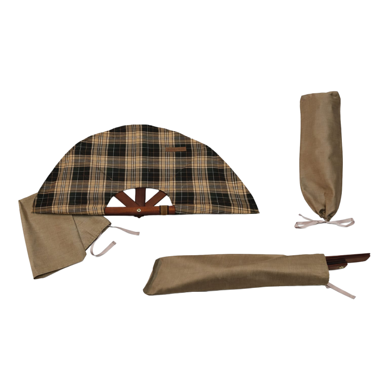 Saunaventilator, dunkel kariertes Material