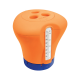 Schwimmender Spender mit Thermometer, orange