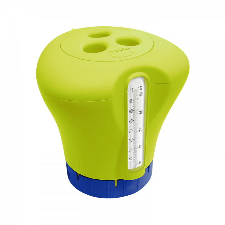 Schwimmender Spender mit Thermometer, grün