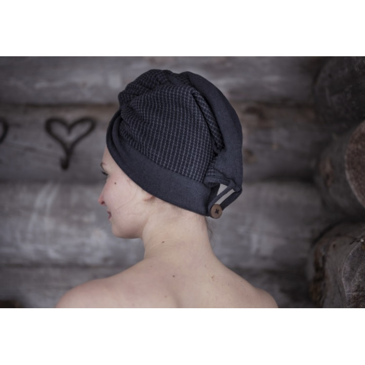 Geschenkset in einer Geschenkbox RENTO KENNO FOR HER. Haarhandtuch und Schürze, grau