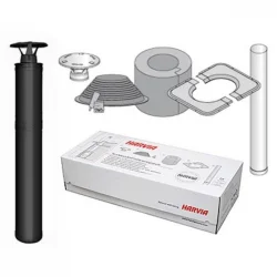 Isoliertes Kaminset aus Stahl - HARVIA, schwarz 