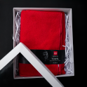 Handtuch in Geschenkbox, HARVIA, 70 x 140 cm, rot - 0