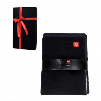 Handtuch HARVIA #healingwithheat in einer Geschenkbox, 90 x 170 cm, schwarz