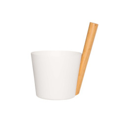 Aluminiumeimer mit Henkel - RENTO, weiß 