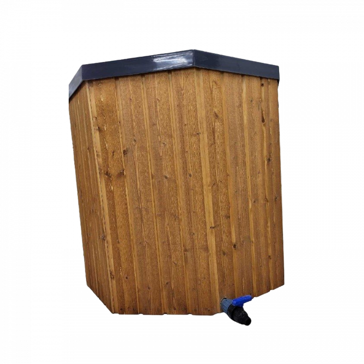 Kaltwasserbecken mit Holzverkleidung, 550 l