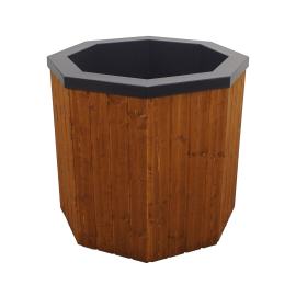 Kaltwasserbecken mit Holzverkleidung, 200 l 