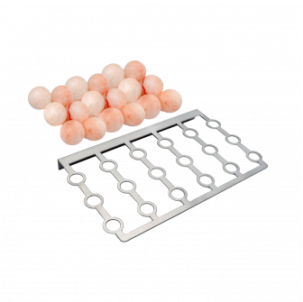 SAUFLEX Salzkugeln für Saunen – 18-teiliges Set mit Ständer