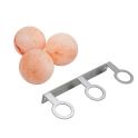 SAUFLEX Himalaya-Salzkugeln, mit Halter, 3 Stück - 1