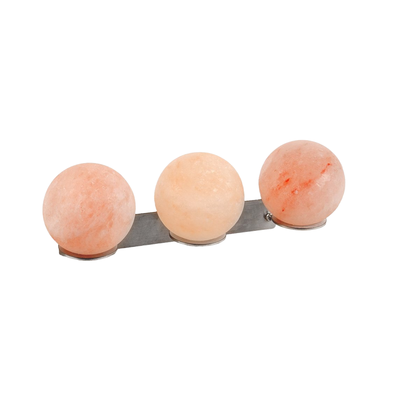 SAUFLEX Himalaya-Salzkugeln, mit Halter, 3 Stück