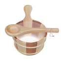 SAUFLEX Holzeimer und Schöpfkelle 4 l, Kiefer, Zeder - 1