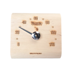 Saunathermometer aus Erlenholz von Saunia 
