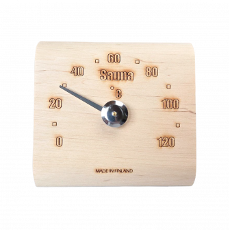 Saunathermometer aus Erlenholz von Saunia