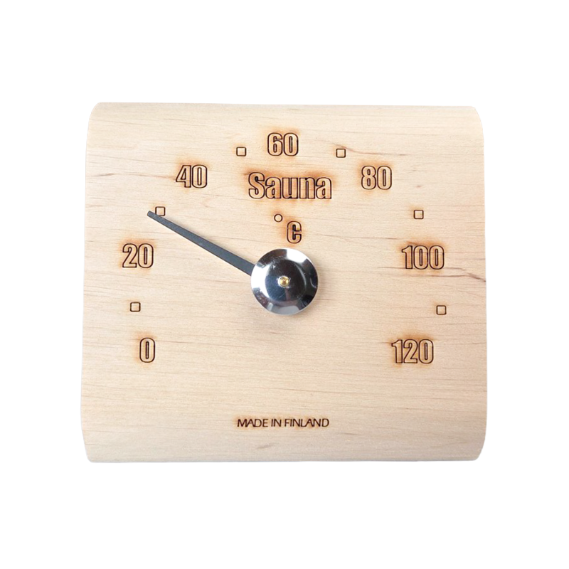 Saunathermometer aus Erlenholz von Saunia