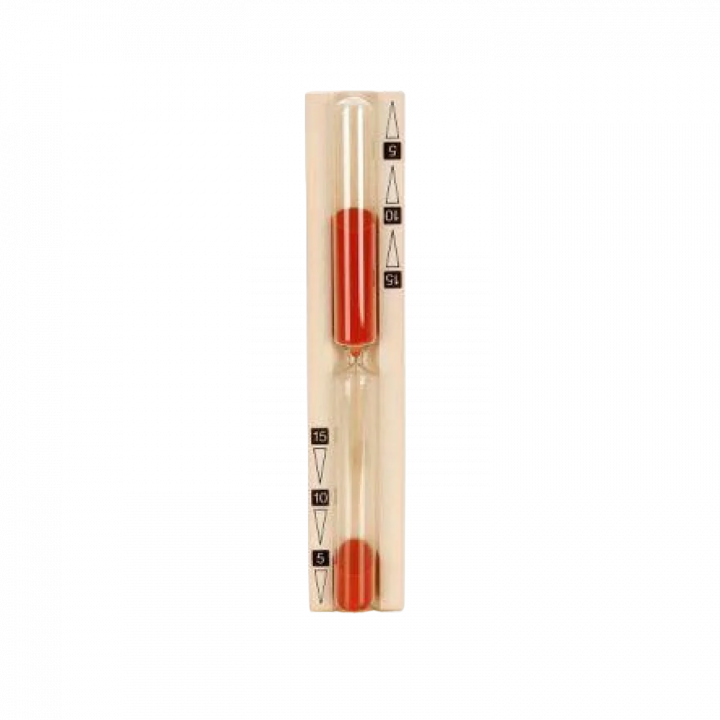 Sanduhr für Sauna - 15 min, rot