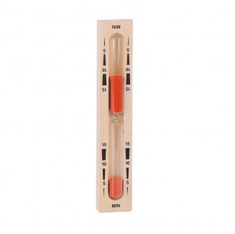 Sanduhr für Sauna - 15 min, rot 55x320x35 mm