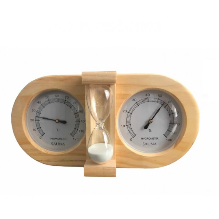 Sanduhr, Thermometer, Hygrometer 3 in 1
