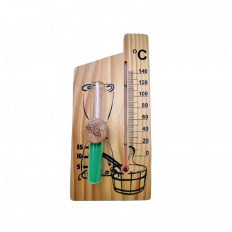 Sanduhr - Spiritusthermometer, grün