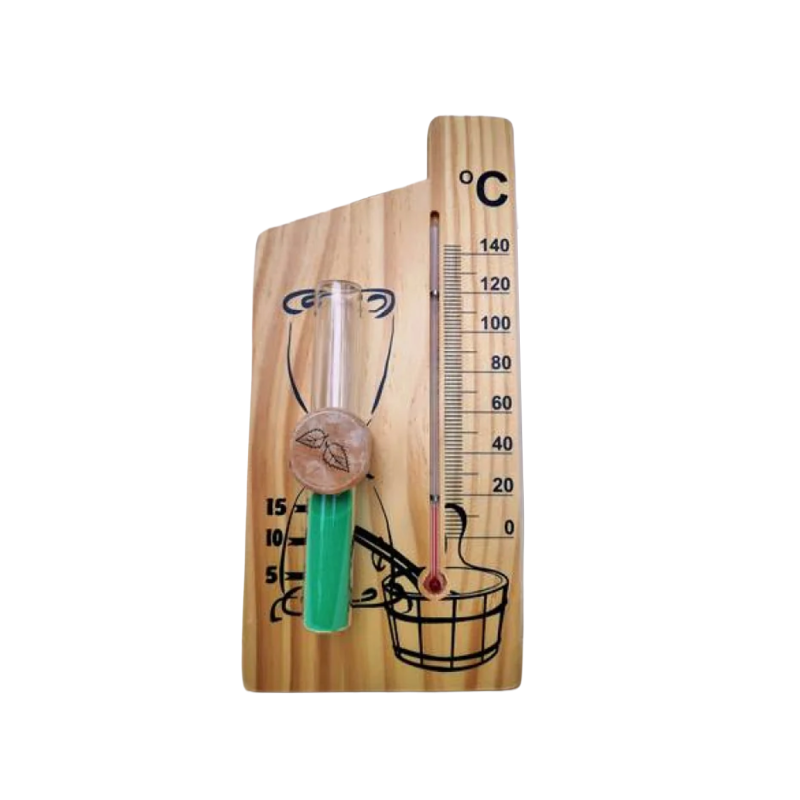 Sanduhr - Spiritusthermometer, grün