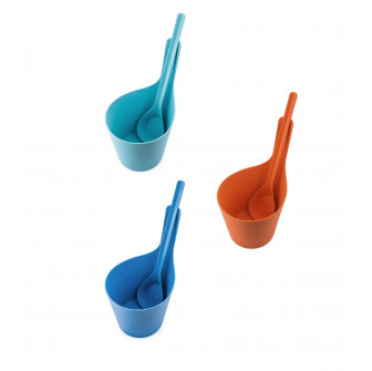 RENTO Biokunststoff Multicolor Eimer und Schöpfkelle Set 5 l