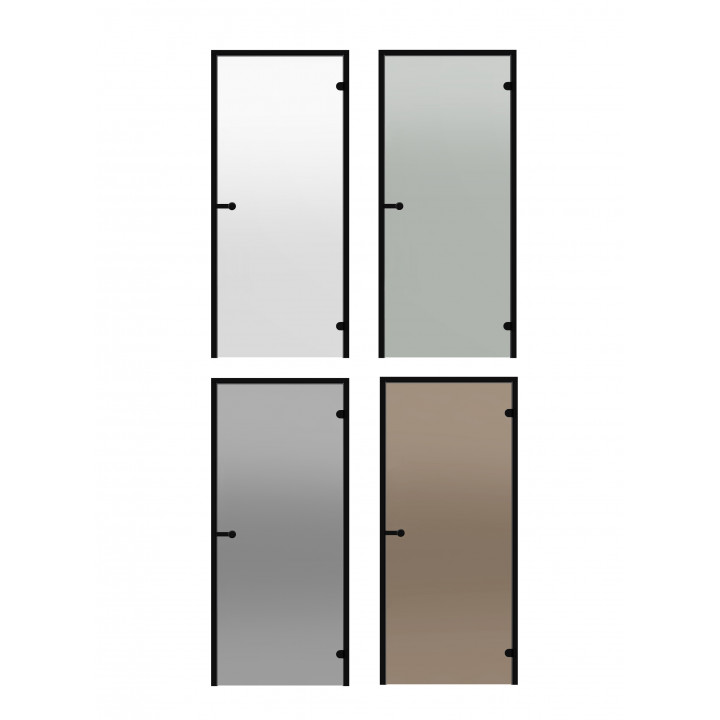 Saunatüren aus Glas HARVIA 8x19 (Rahmen aus schwarzer Kiefer)