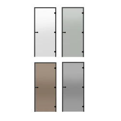 Glassaunatüren HARVIA 8x19 (Rahmen aus schwarzem Kiefernholz) 