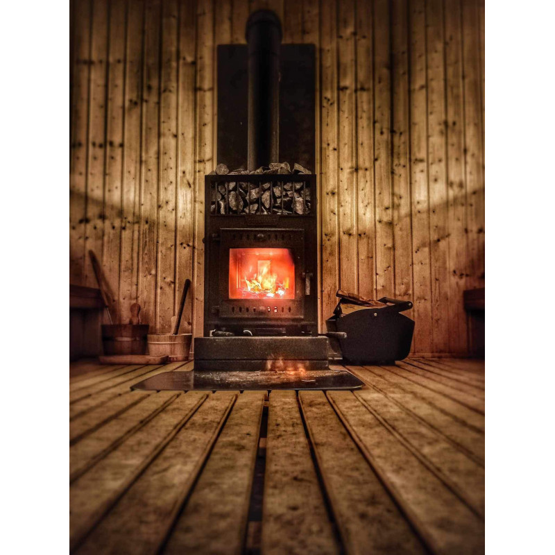 Holzbeheizter Saunaofen - SUMMIT MANASLU OPEN mit Gitter