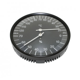 Thermometer-Hygrometer, schwarz