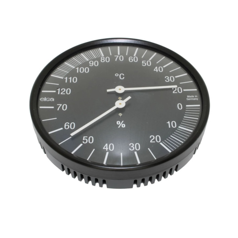 Thermometer-Hygrometer, schwarz