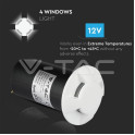 1W LED Steplight Weiß 4 Way 3000K - 4