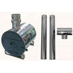 Externer runder Whirlpool-Wassererhitzer und Kamin-Set