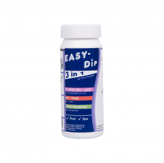 Easy-Dip 3-in-1 Wasserteststreifen zur pH-Wert-, Sauerstoff- und Alkalinitätsmessung, 50 Stück
