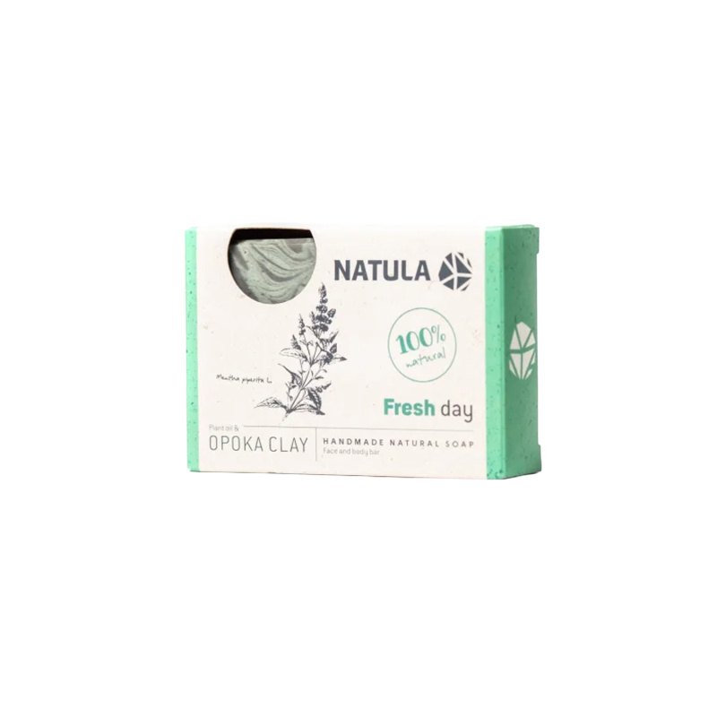 NATULA Gesichts- und Körperseife mit Opoka-Stein und Minze 100g