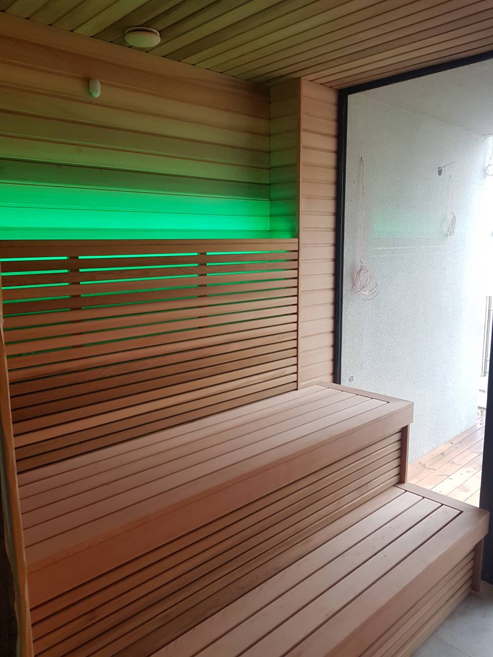 Kombi-Sauna mit Himalaya-Salzwand
