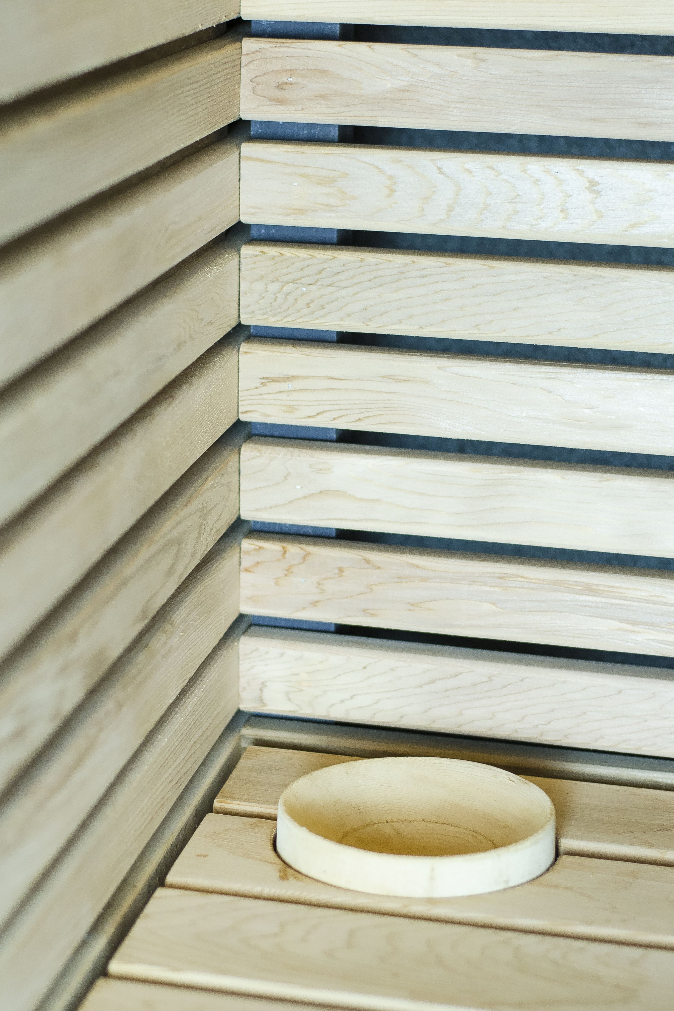 Sauna mit ergonomischer Bank und Zedernholz